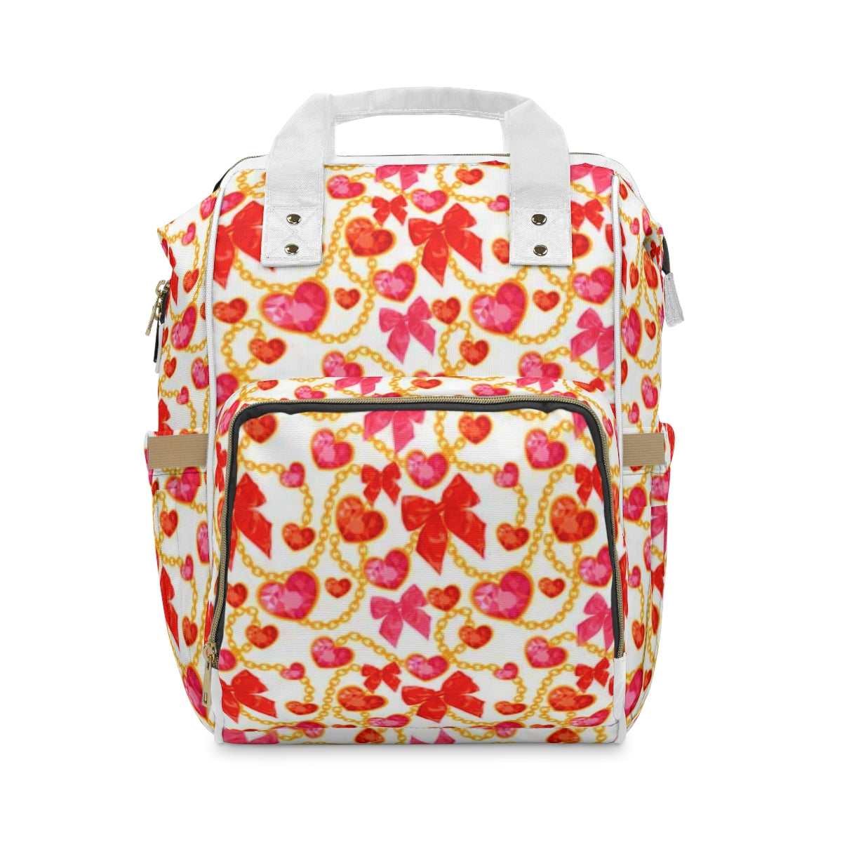 Red Hearts & Bowes Multifunctional Backpack