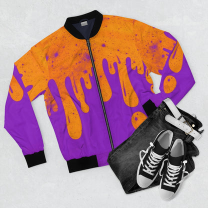 Drippy Orange & Purple Bomber Jacket