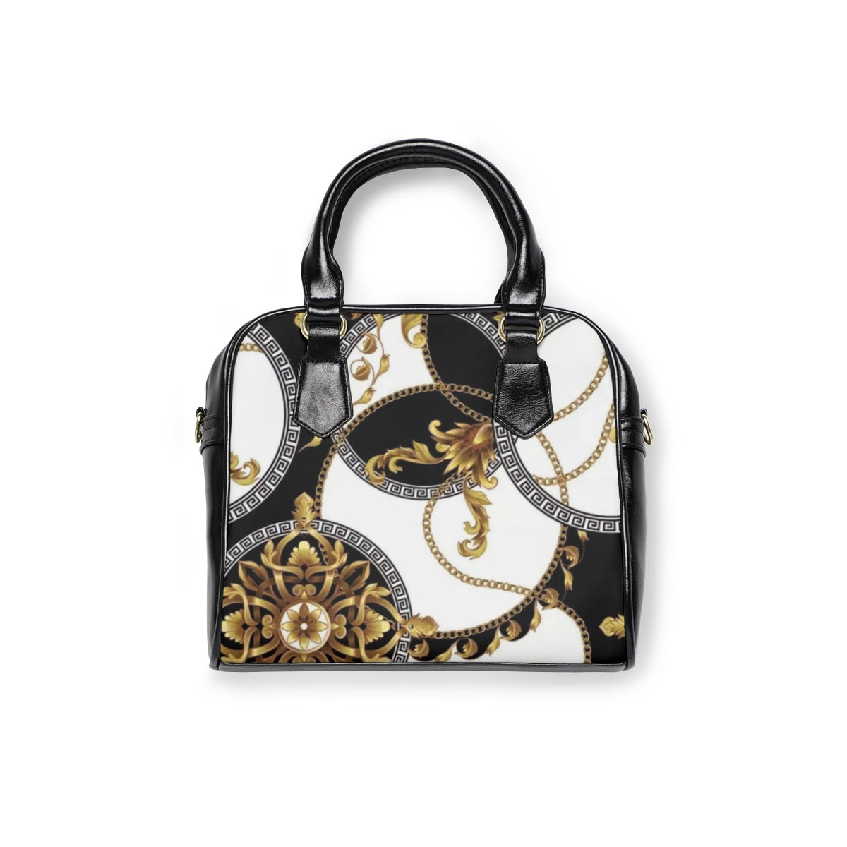 Golden Swirls Shoulder Handbag