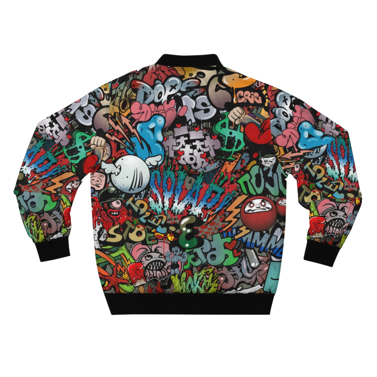 Graffiti Style Bomber Jacket