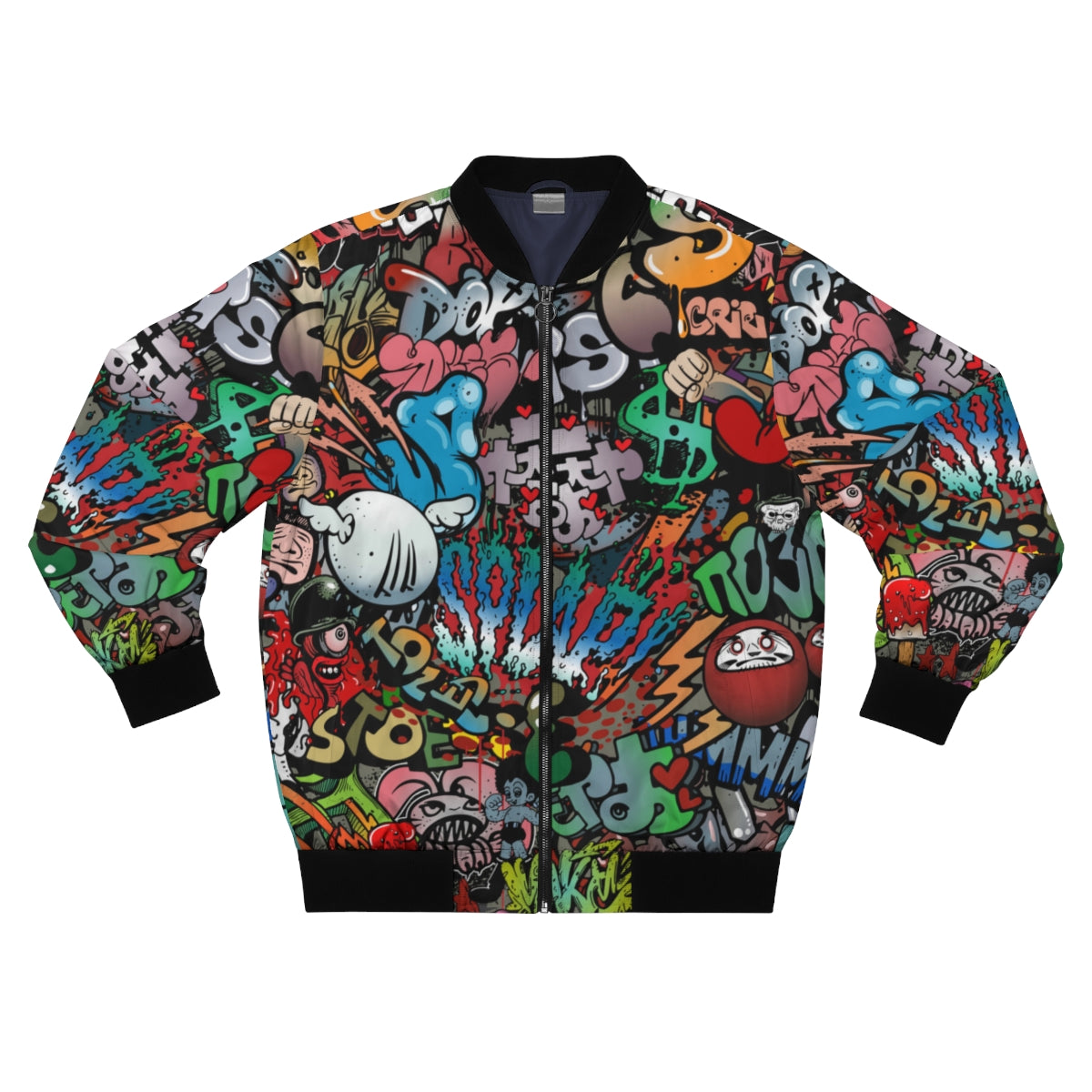 Graffiti Style Bomber Jacket