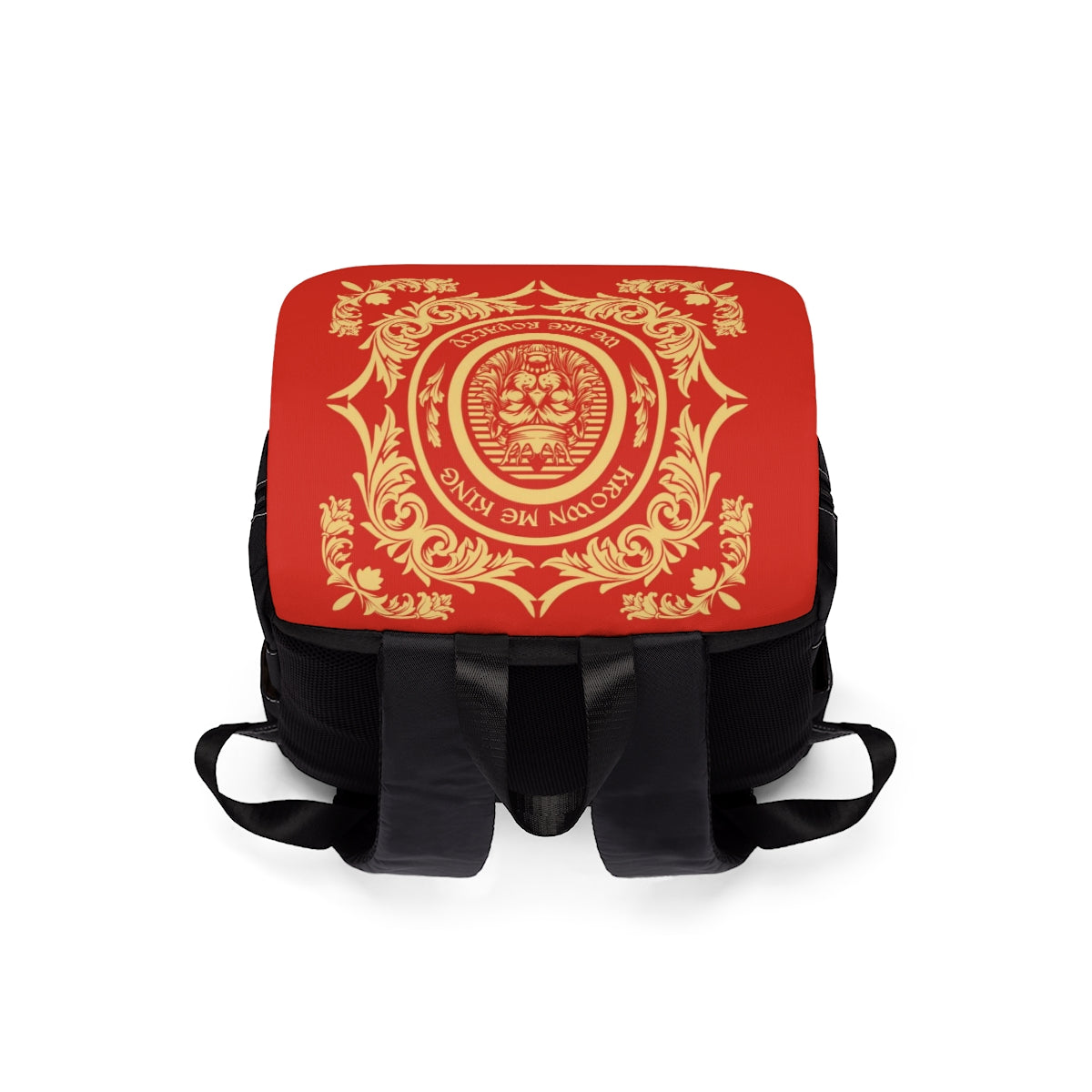 Red & Tan We Are Royalty Unisex Casual Shoulder Backpack