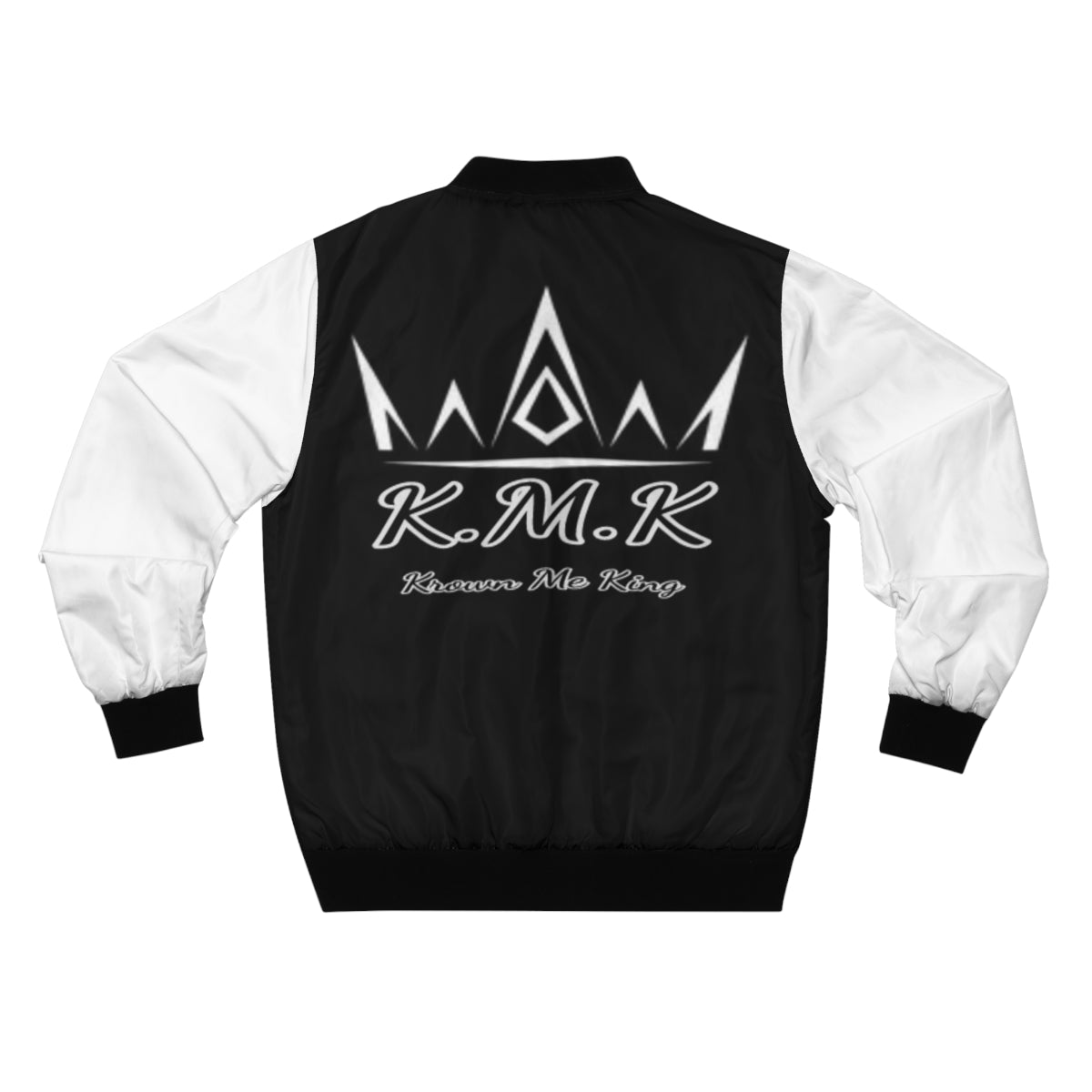 Krown Me King Men's Black & White Bomber Jacket