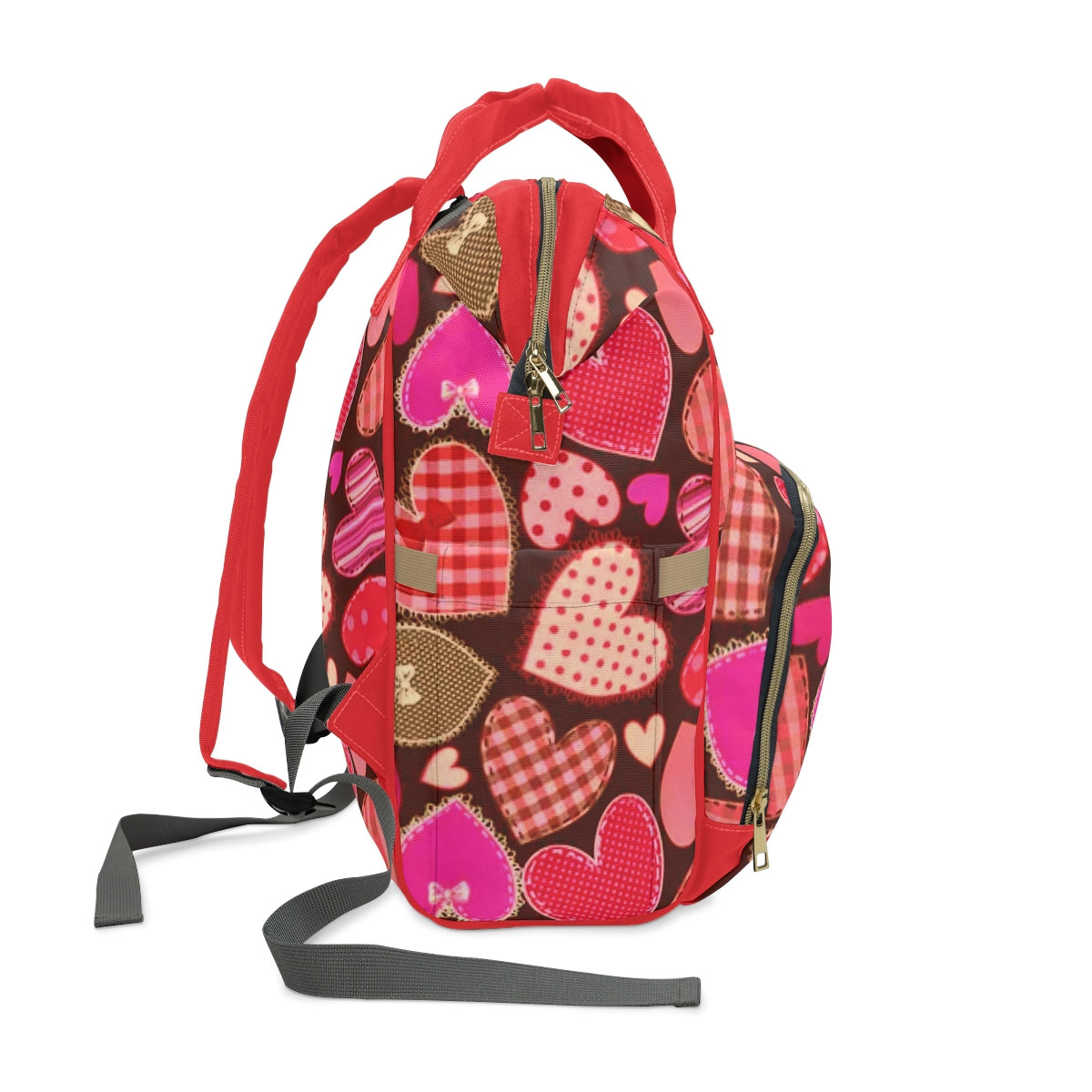 Cute Red Hearts Multifunctional Backpack