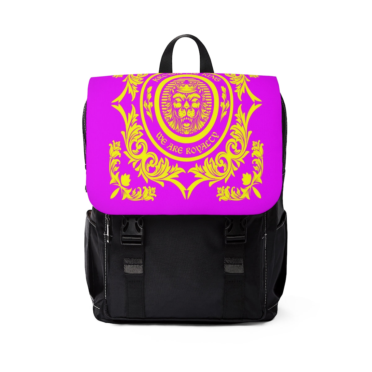 Purple & Gold We Are Royalty Unisex Casual Shoulder Backpack