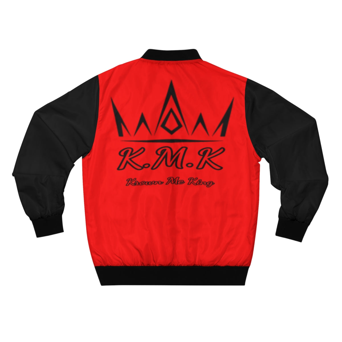 Krown Me King Red & Black Men's Bomber Jacket