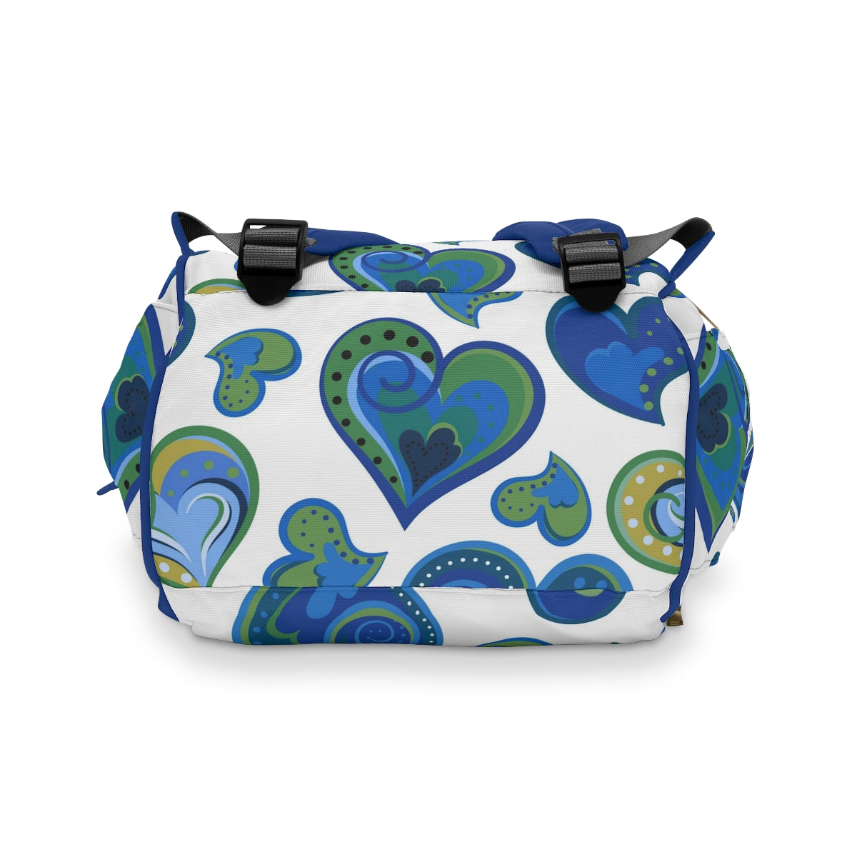 Colorful Doodle Hearts Multifunctional Backpack