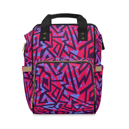 Colorful Geometric Multifunctional Backpack