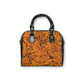 Cute Flower Orange & Black Shoulder Handbag