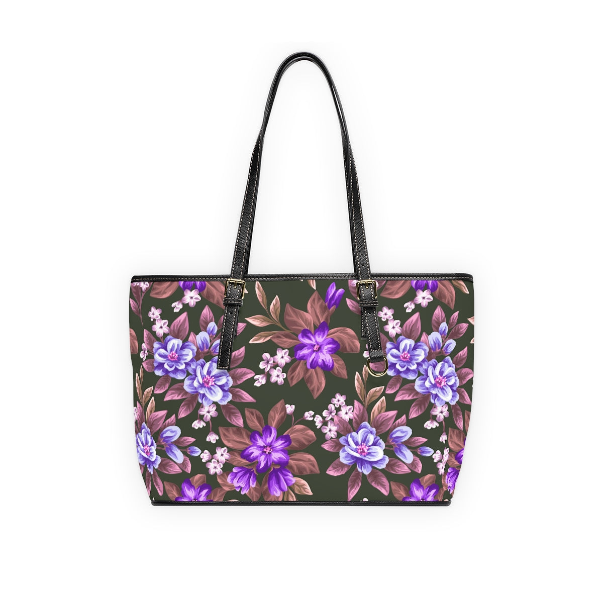 Tropical Flowers PU Leather Shoulder Bag