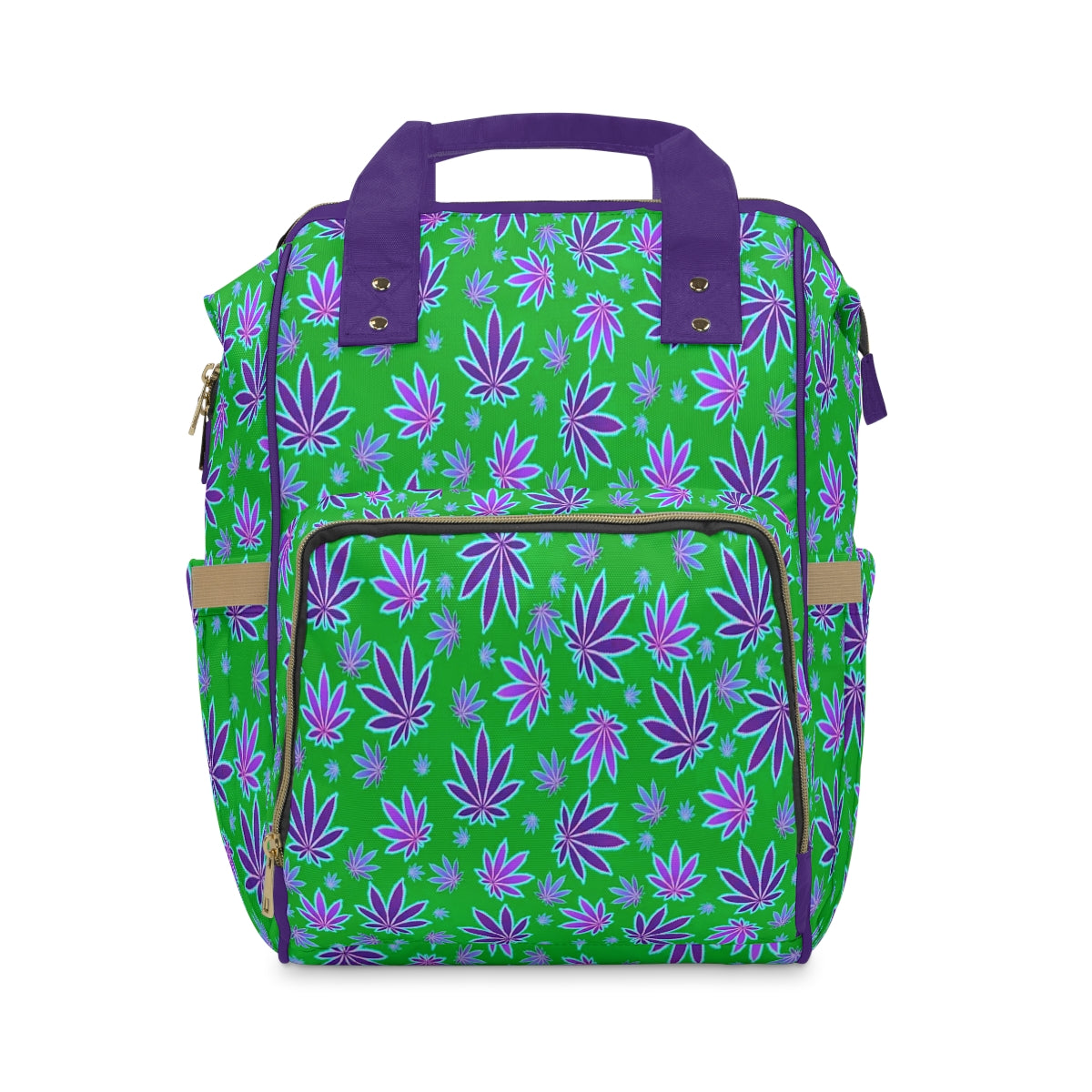 Colorful Pot Leaves Multifunctional Backpack