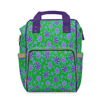 Colorful Pot Leaves Multifunctional Backpack