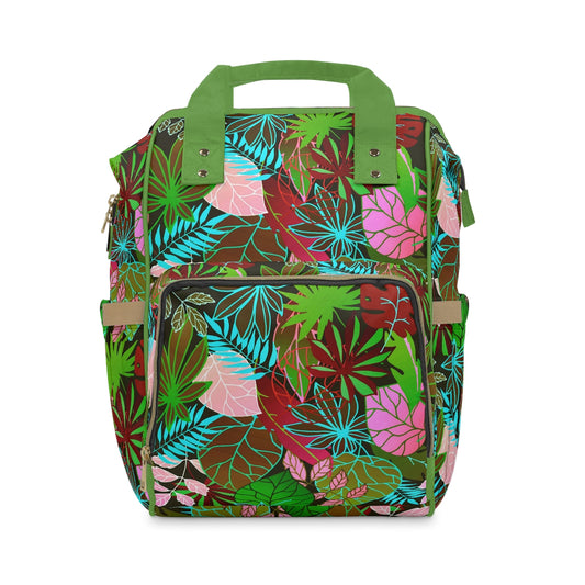 Neon Leaves Multifunctional Backpack