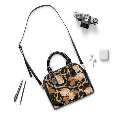 Chains & Roses Shoulder Handbag