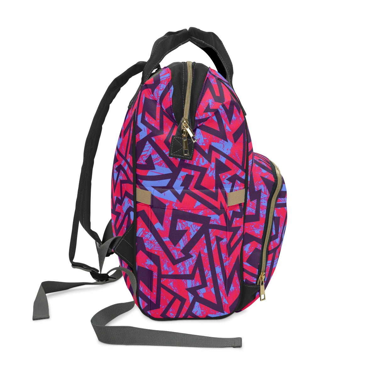 Colorful Geometric Multifunctional Backpack