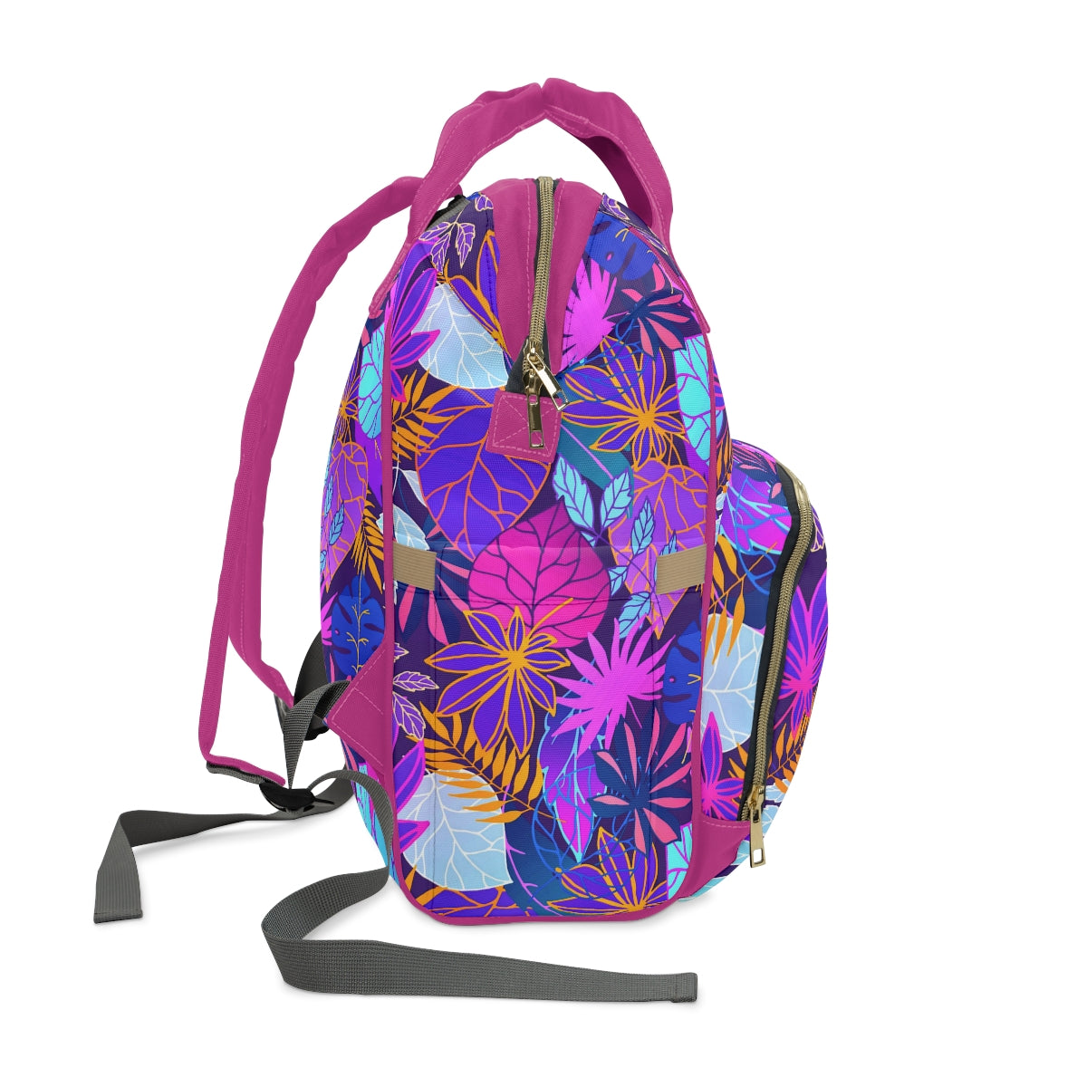 Neon Leaves Multifunctional Backpack