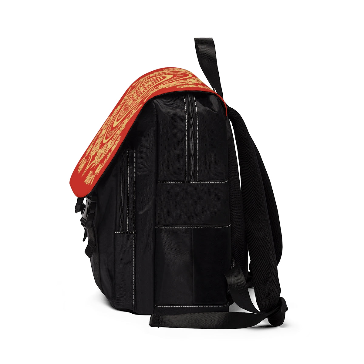 Red & Tan We Are Royalty Unisex Casual Shoulder Backpack