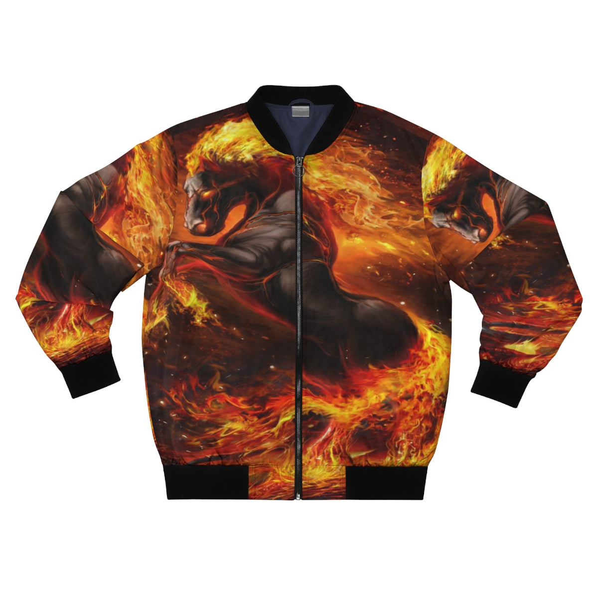 Flaming Horse Bomber Jacket