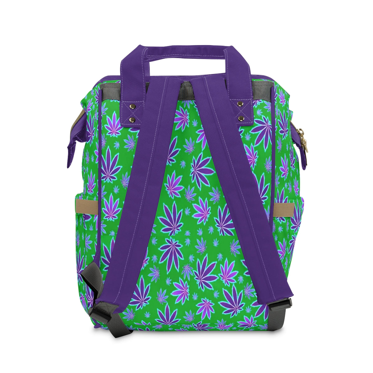 Colorful Pot Leaves Multifunctional Backpack