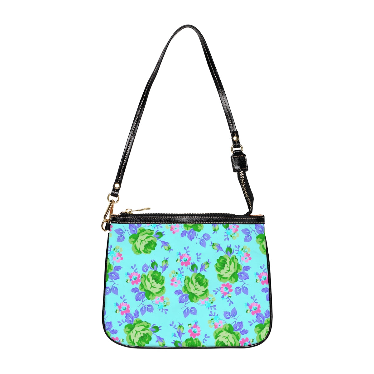 Beautiful Green Roses Small Shoulder Bag