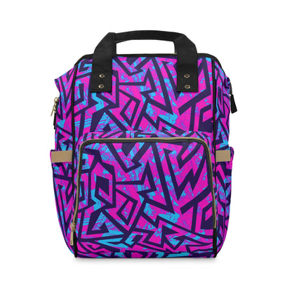 Colorful Geometric Multifunctional Backpack