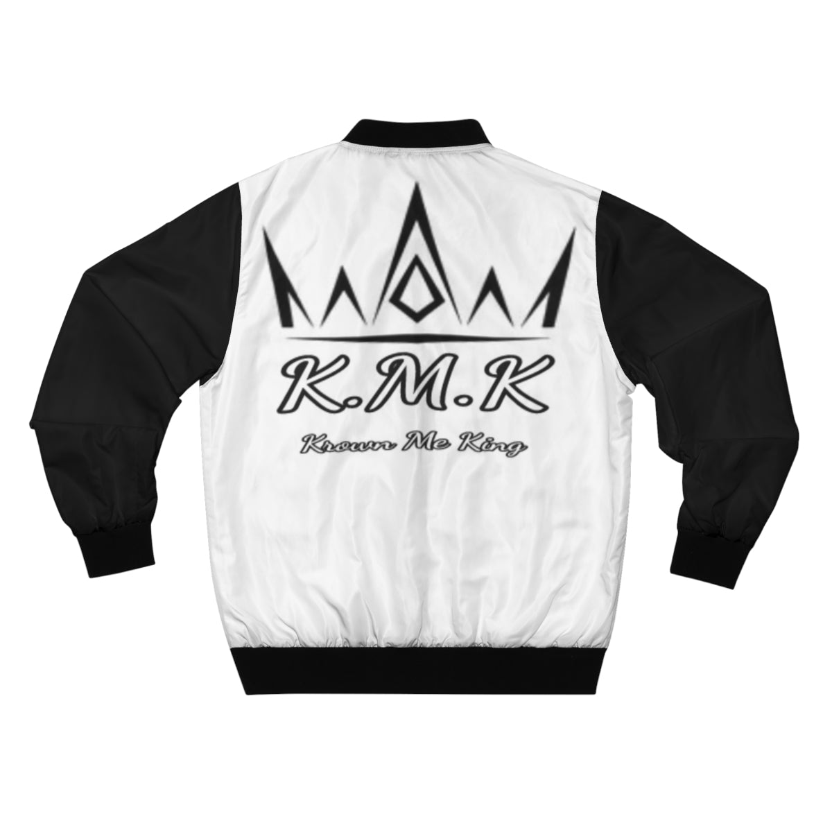 Krown Me King Men's White & Black Bomber Jacket