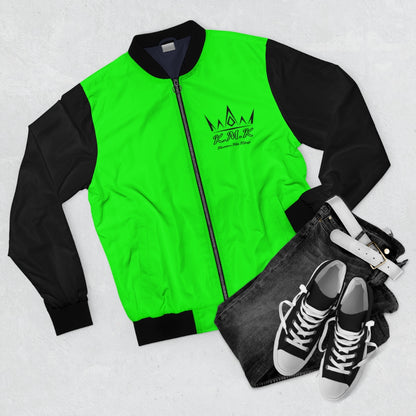 Krown Me King Men's Green & Black Bomber Jacket