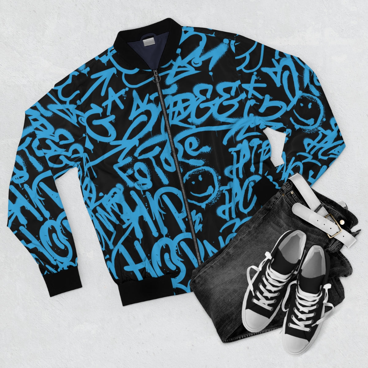 Graffiti Style Bomber Jacket