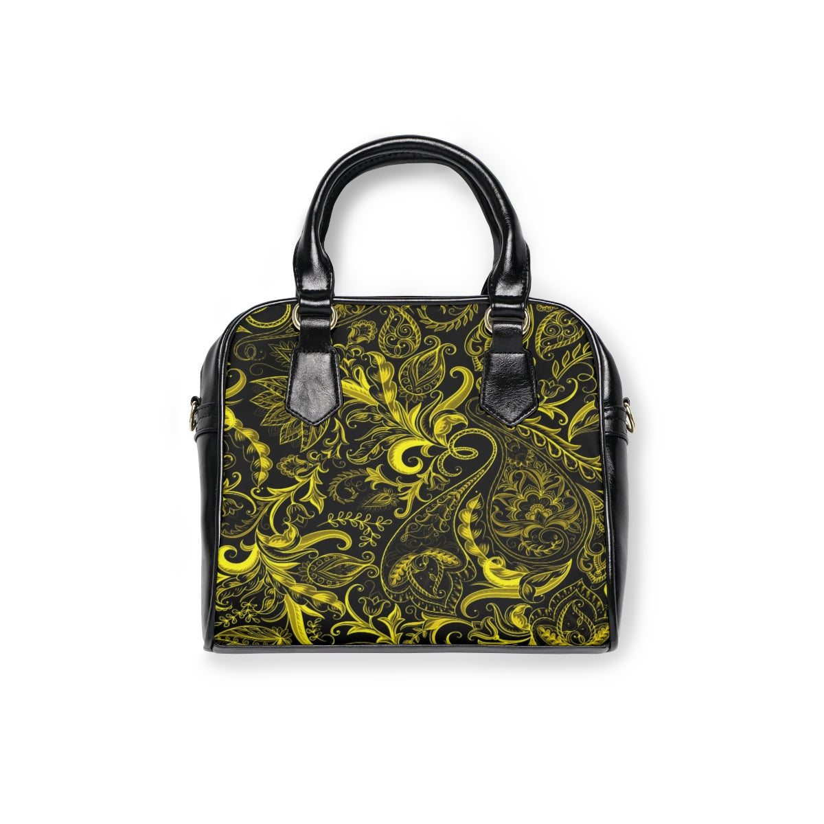 Cute Flower Black & Yellow Shoulder Handbag