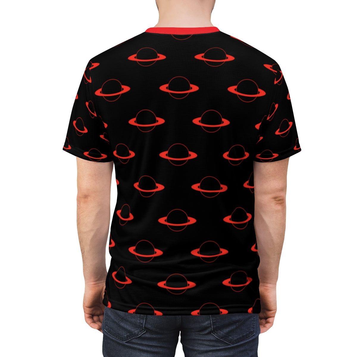 Black & Red Planet Cut & Sew Tee