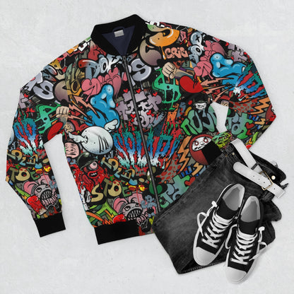 Graffiti Style Bomber Jacket