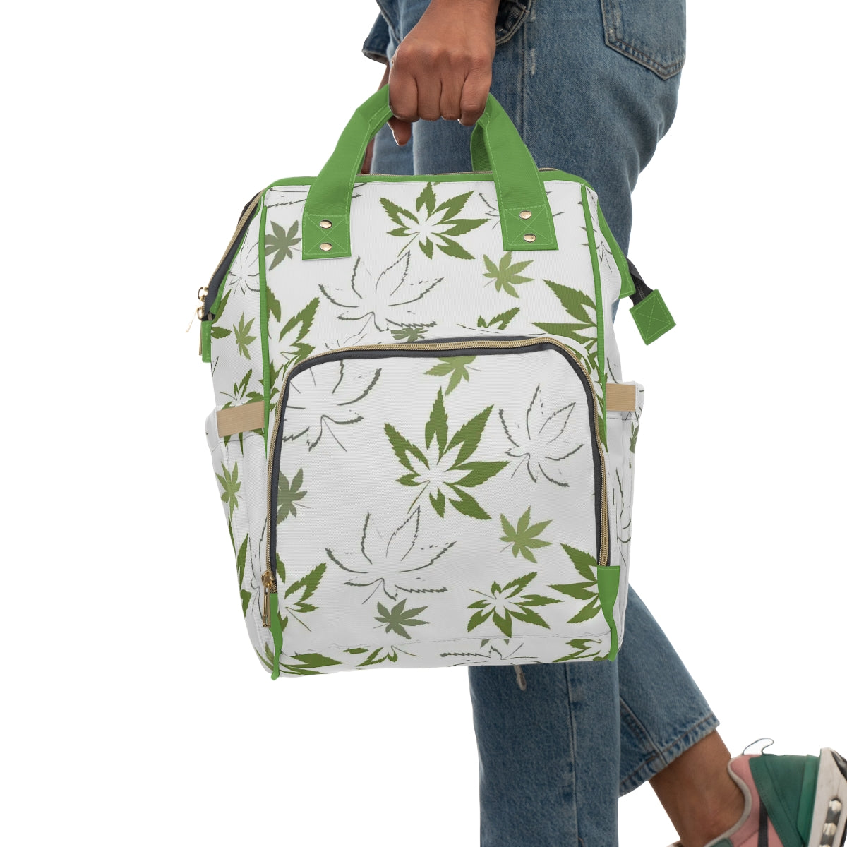 Colorful Pot Leaves Multifunctional Backpack