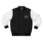Krown Me King Men's Black & White Bomber Jacket