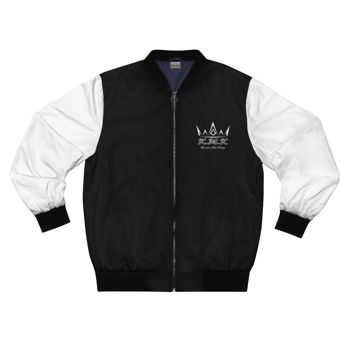 Krown Me King Men's Black & White Bomber Jacket