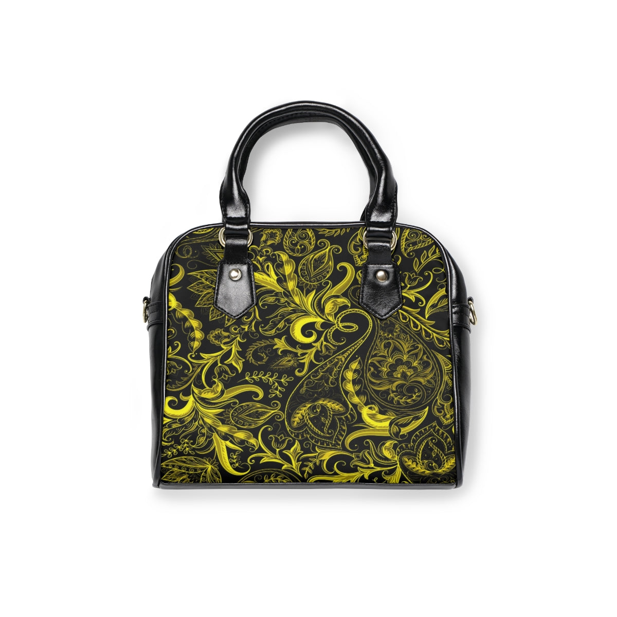 Cute Flower Black & Yellow Shoulder Handbag