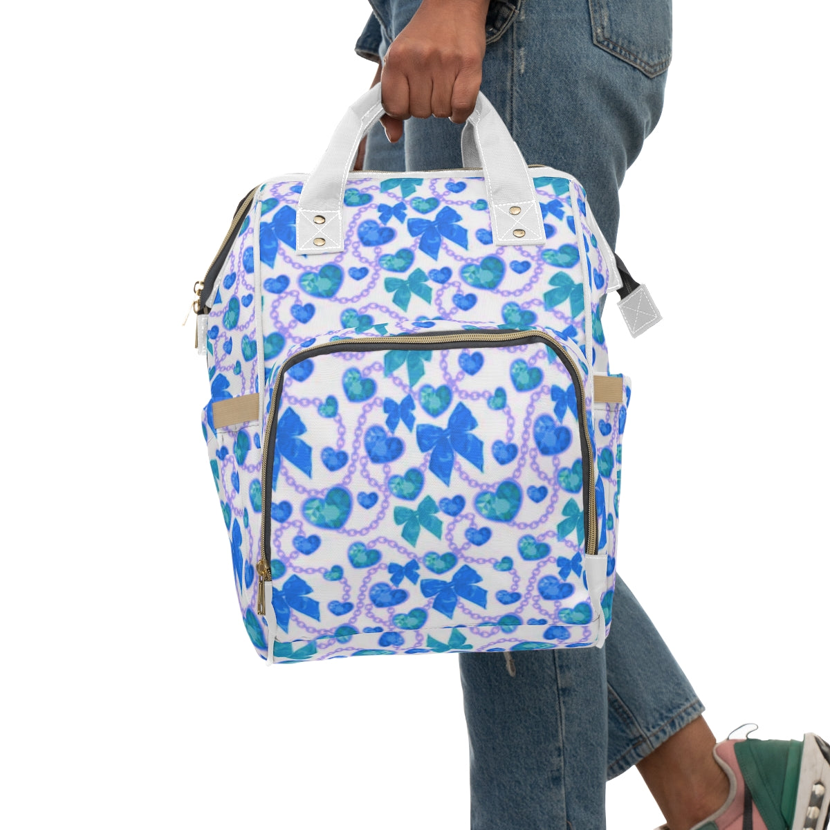 Blue Hearts & Bowes Multifunctional Backpack