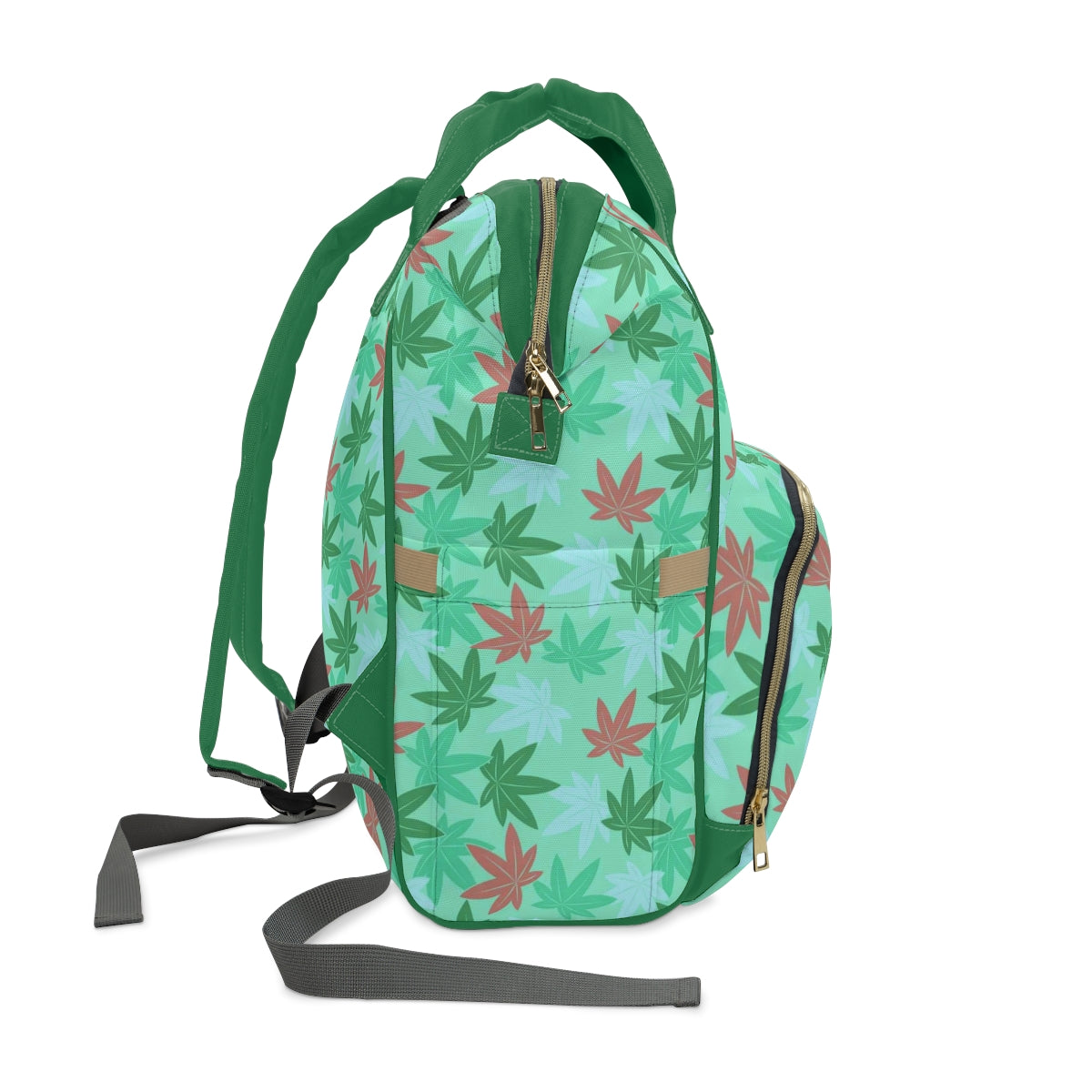 Colorful Pot Leaves Multifunctional Backpack