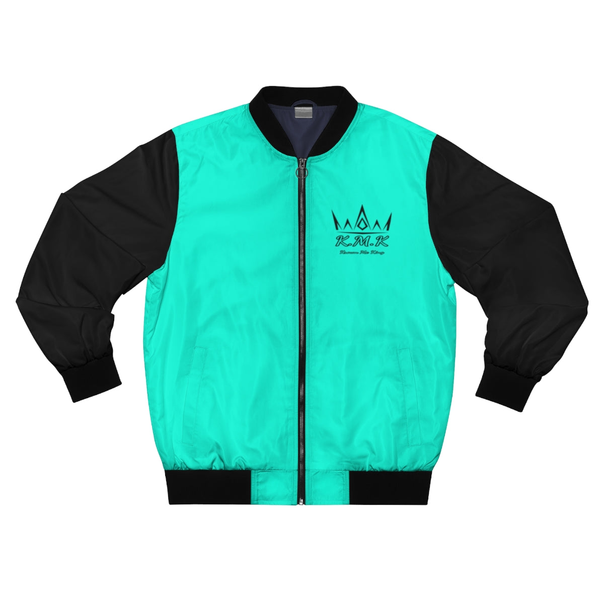 Krown Me King Teal & Black Men's Bomber Jacket