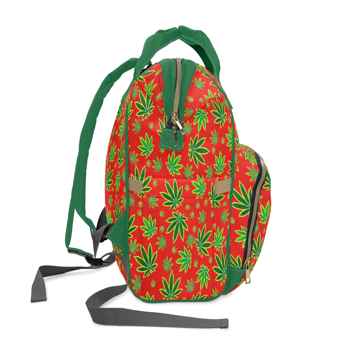 Colorful Pot Leaves Multifunctional Backpack