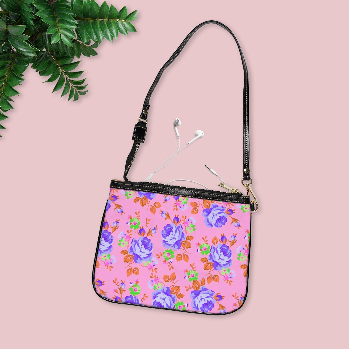 Beautiful Purple Roses Small Shoulder Bag