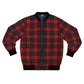 Red Plaid Bomber Jacket