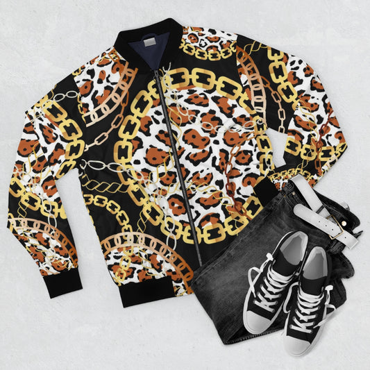 Bellafontes Animal Print Bomber Jacket