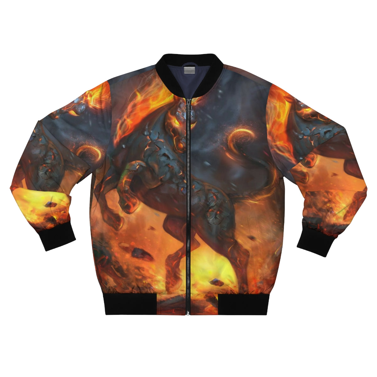 Flaming Horse Bomber Jacket