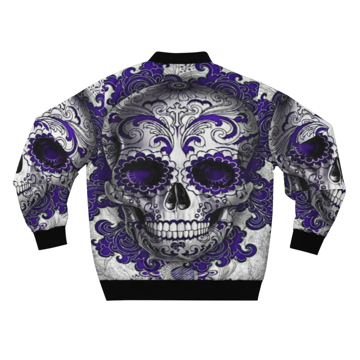 Purple Sugar Skull Bomber Jacket