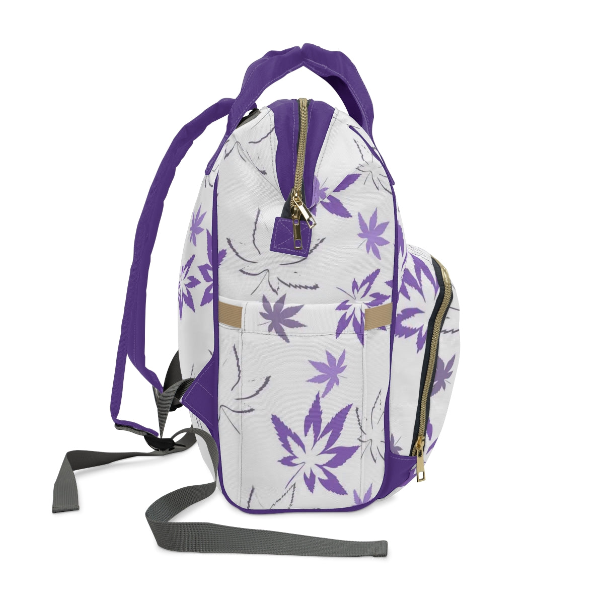 Colorful Pot Leaves Multifunctional Backpack