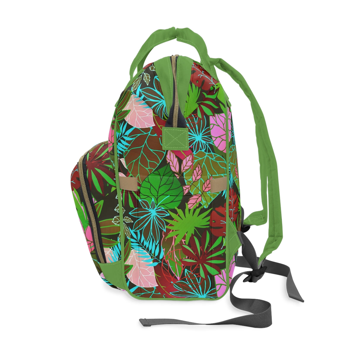 Neon Leaves Multifunctional Backpack