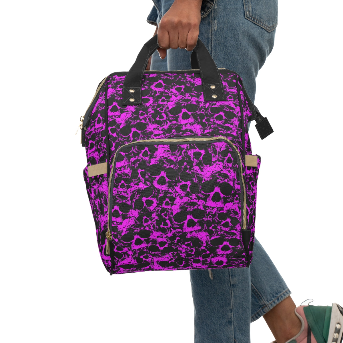 Purple Skull Gang Multifunctional Backpack