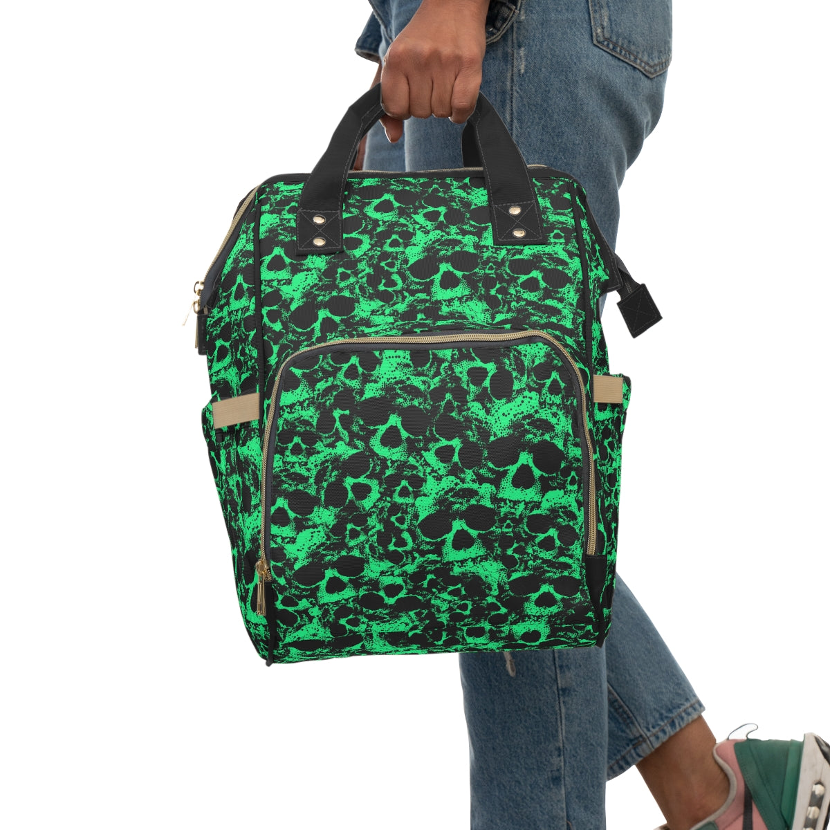 Teal Skull Gang Multifunctional Backpack