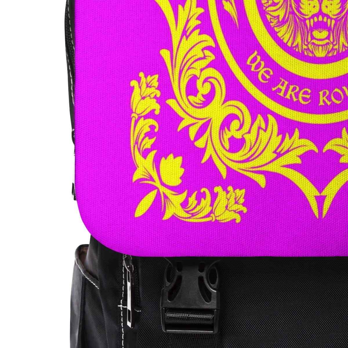 Purple & Gold We Are Royalty Unisex Casual Shoulder Backpack