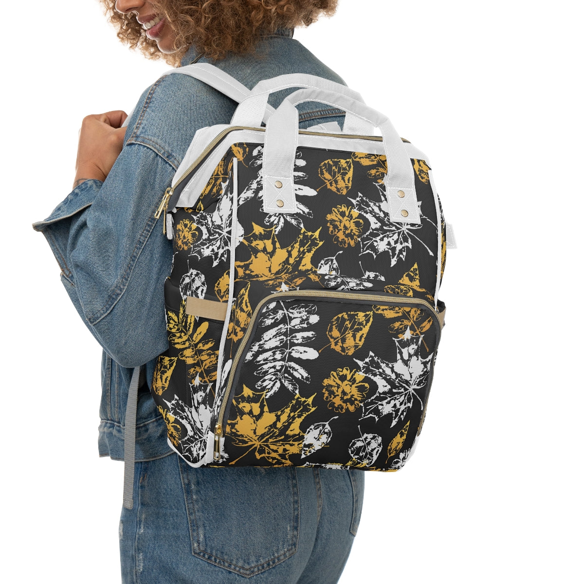 Colorful Autumn Leaves Multifunctional Backpack